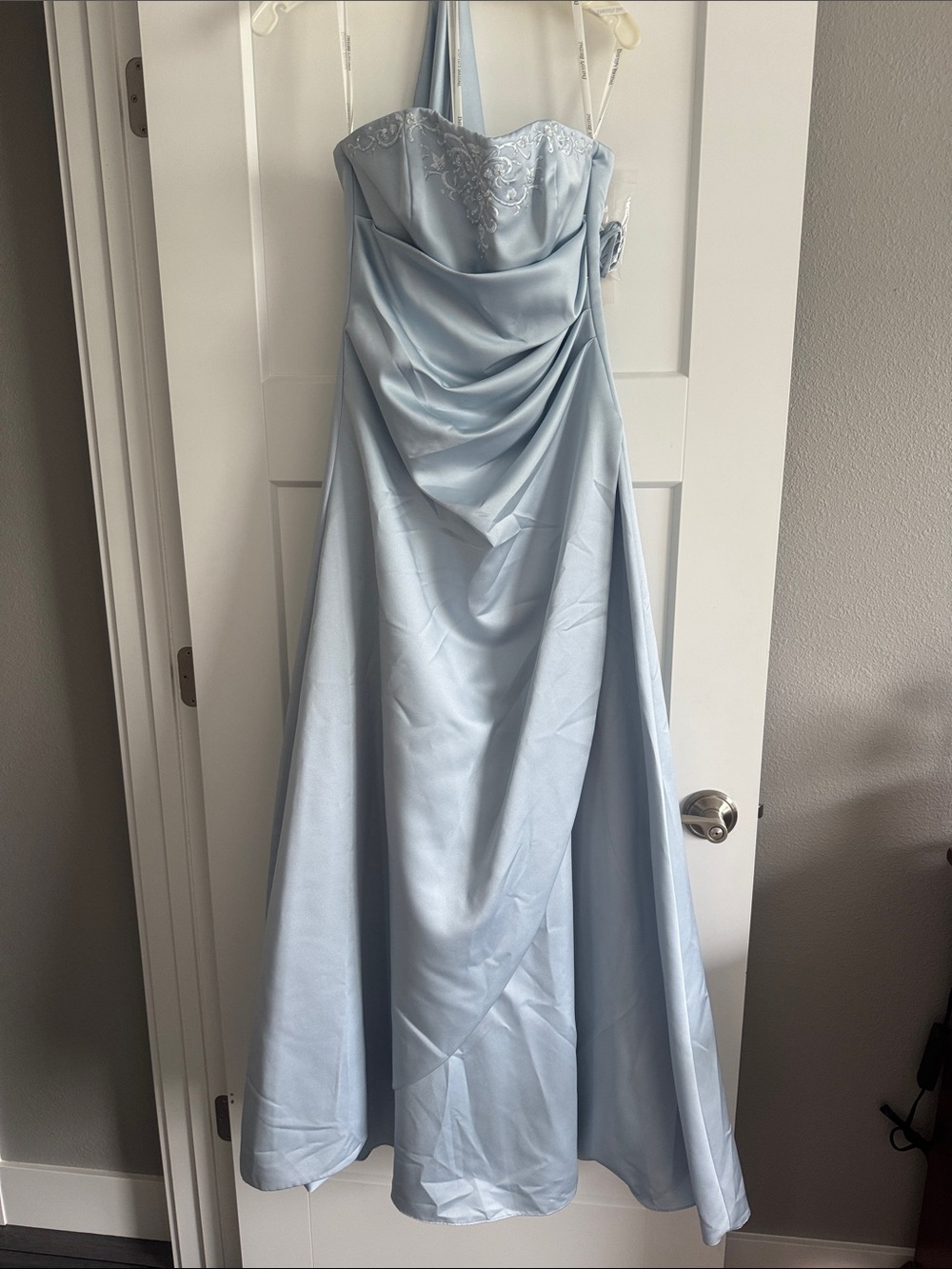 Davids bridal ice blue bridesmaid dress NWT